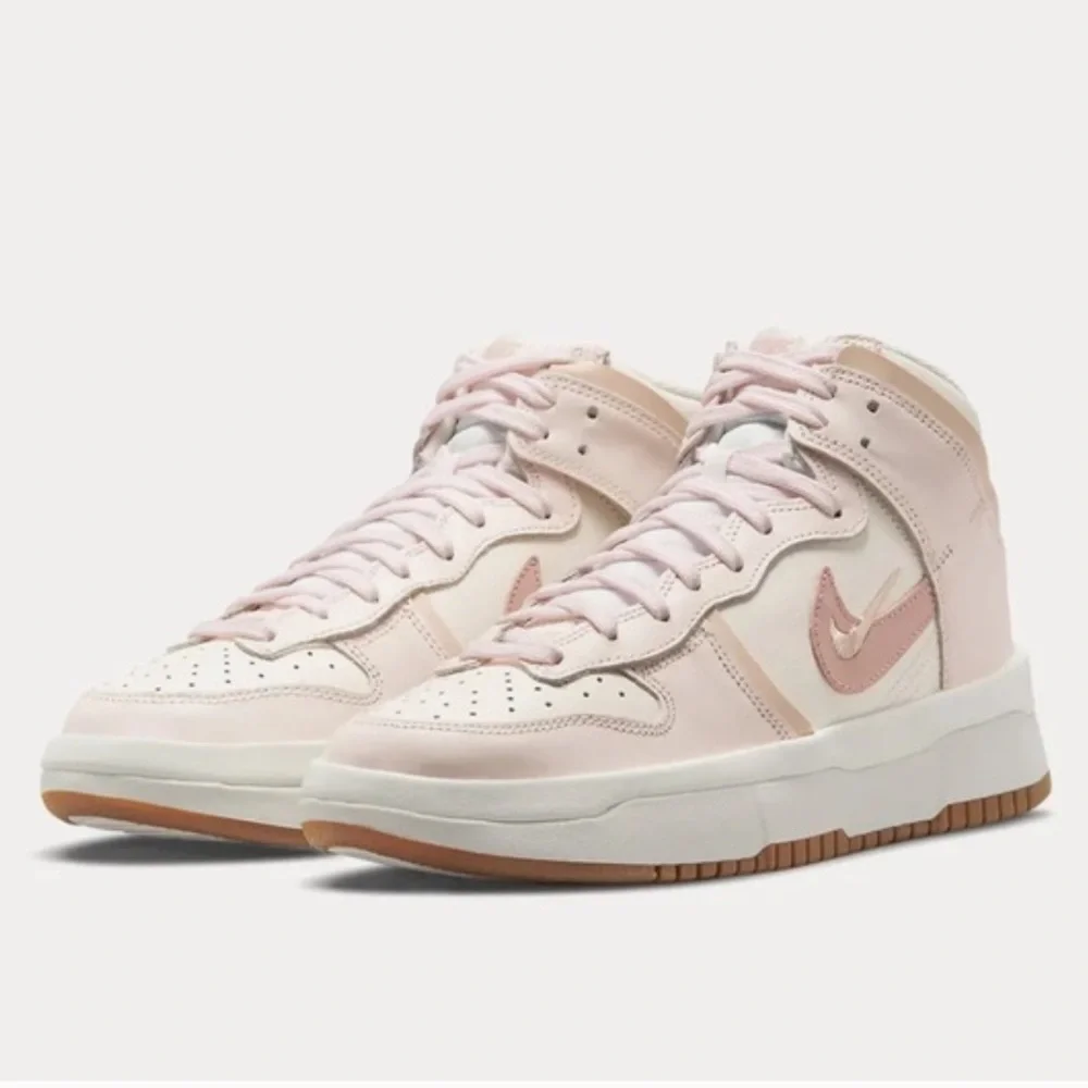 Nike | Women's ‘Sail Light Soft Pink’ White Dunk High Up Lace Up Sneakers sz 9.5